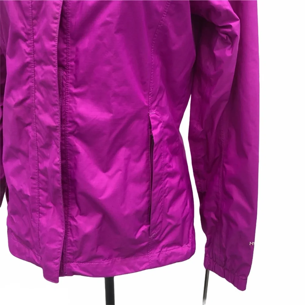 THE NORTH FACE BRIGHT PINK HYVENT RAIN JACKET WITH HOOD